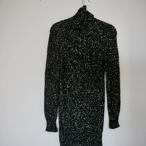 A long turtleneck sweater